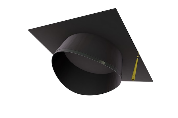 Graduation cap education and academic concept 3D Rendering