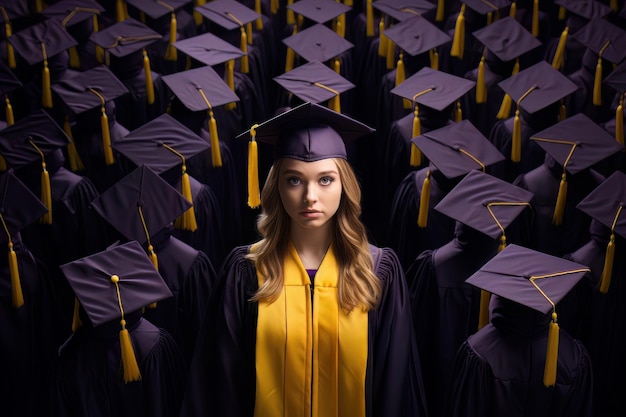 Graduation caps and gowns