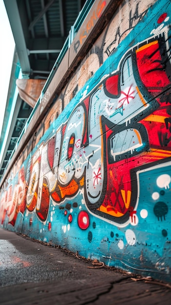 Photo graffiti on the bridge in the city of amsterdam holland