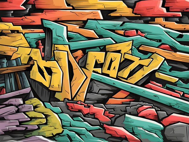 Graffiti colorful wallpaper art background