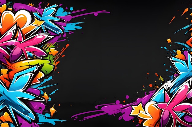 Graffiti Frame Background Graffiti Border Graffiti Frame Graffiti background Graffiti Art Graffiti Wallpaper AI Generative