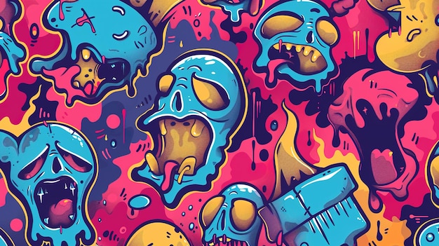 graffiti pattern wallpaper