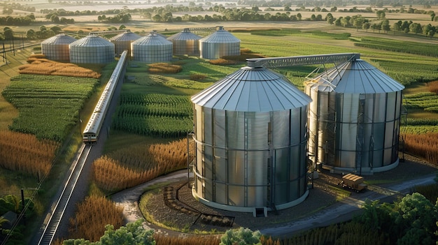 grain elevator which is used to store and distribute grain