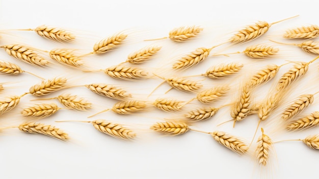 Grain on a white background