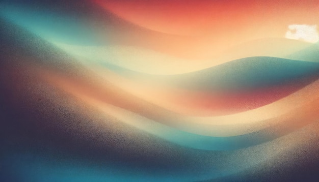 Grainy gradient wave background