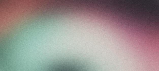 Photo grainy texture background showing a gradient of colors ranging from green to pink