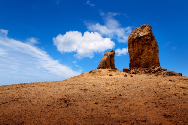 Gran canaria Roque Nublo blue sky