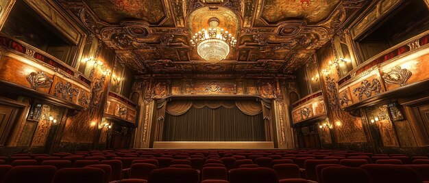 Grand Art Deco Theater with Intricate Details