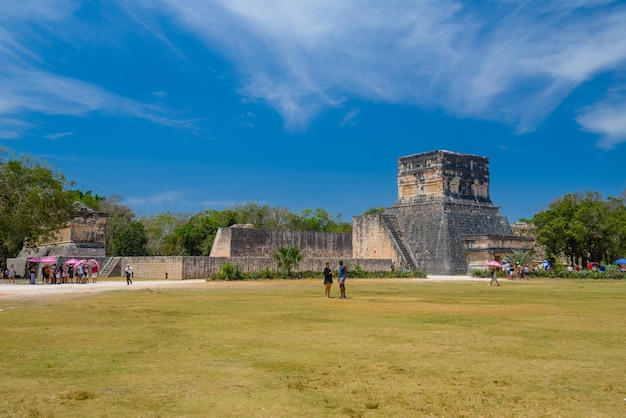 The Grand Ball Court Gran Juego de Pelota of Chichen Itza archaeological site in Yucatan Mexico