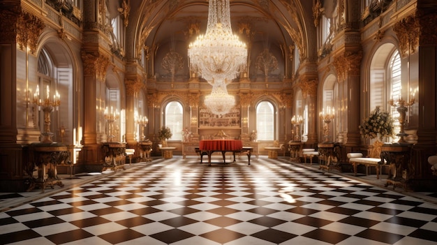 The grand ballroom of the palace of the royal family