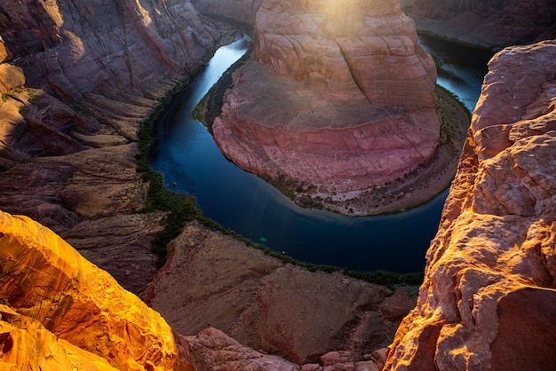 Grand canyon Glen Canyon Arizona Beautiful landscape of Horseshoe Bend on Colorado River near Page