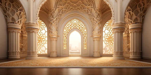 grand mosque door arch elegant abstraction