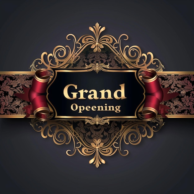 Photo grand opening luxury invitation banner background