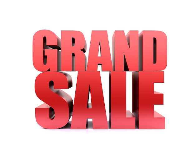 Grand Sale Word ,3D render