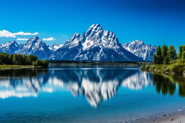 Photo the grand teton mountain range usa autumn colors cle