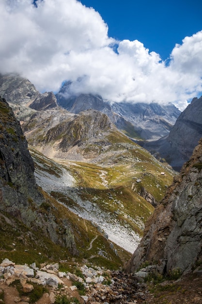 Grande Casse Alpine glacier landscape in French alps