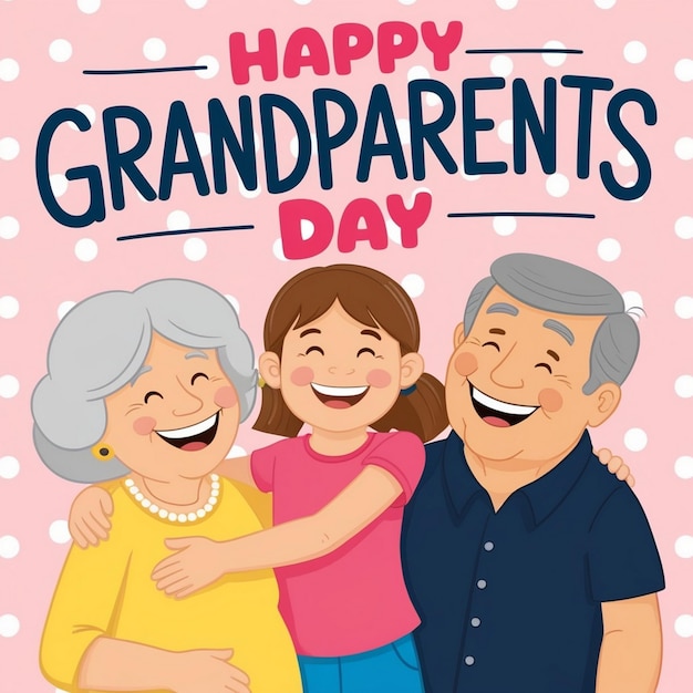 Photo grandparents day celebration with granddaughter background