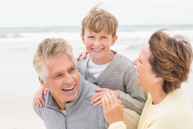 Grandparents with their grandson