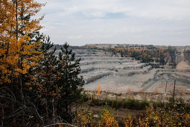 Granite Quarry. Extraction of granite.