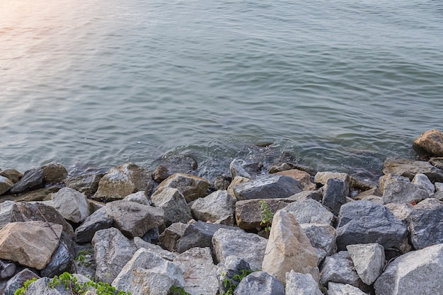 granite stone rock side of the water ocean