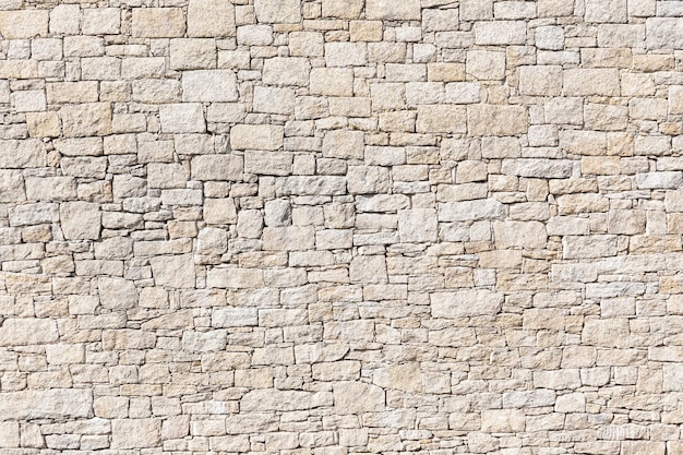 Granite Stone wall background texture. Dry masonry wall