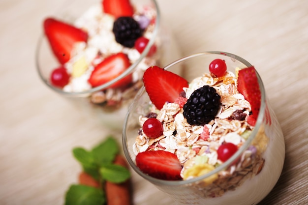 Granola with yogurt