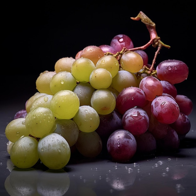 grape fruit food isolated grapes bunch fresh red white healthy wine ripe berry black