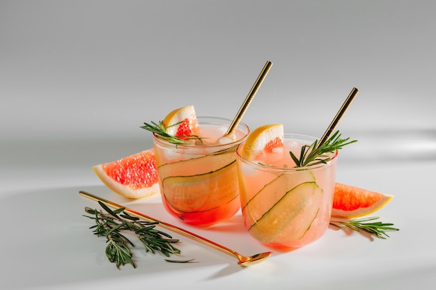 Grapefruit, Cucumber Gin Cocktail perfect for spring or summer!