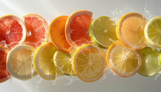 Photo grapefruit and lime citrus burst