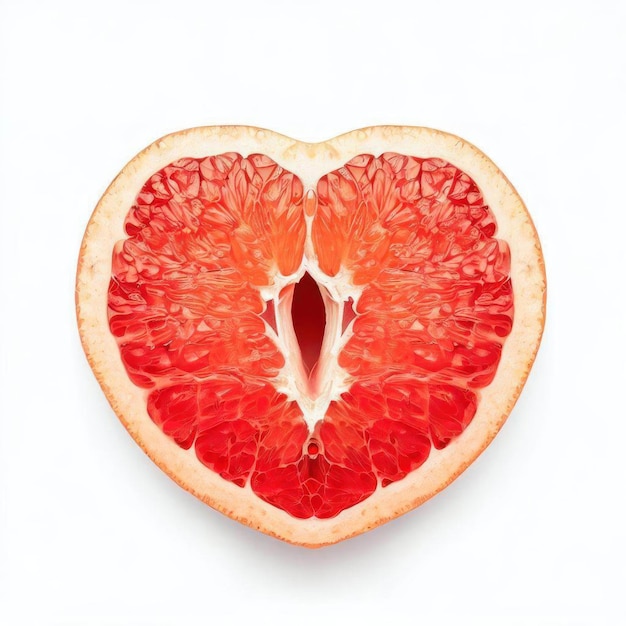 Grapefruit Love A HeartShaped Delight Generative AI