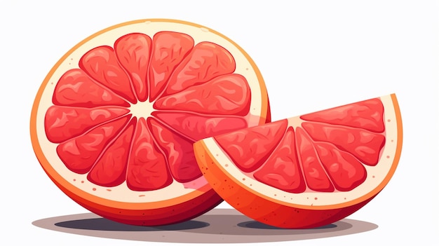 Grapefruit vector on a white background