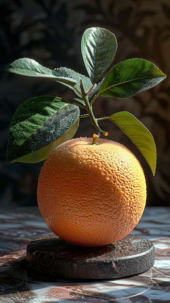 Grapefruit on White Background Highly Detailed