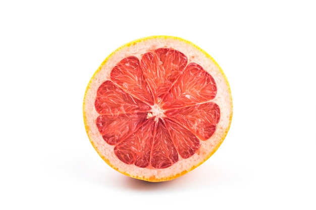 Grapefruit on white