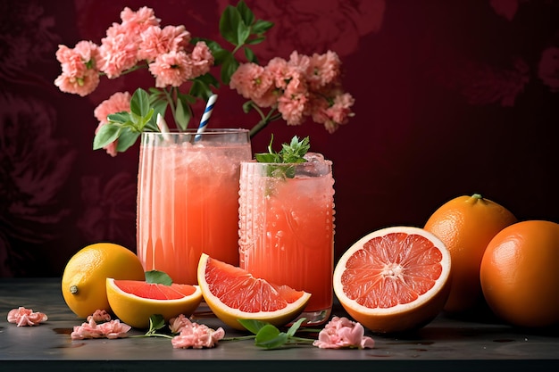 Grapefruit zest refresher homemade fruit juice