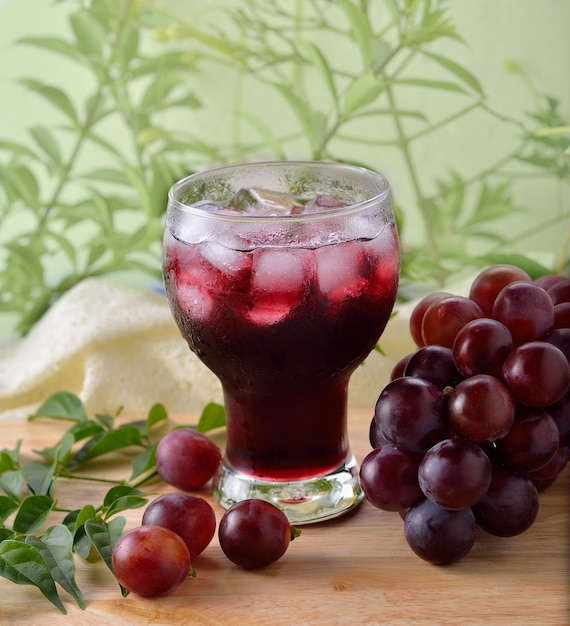 Grapes Juice on table