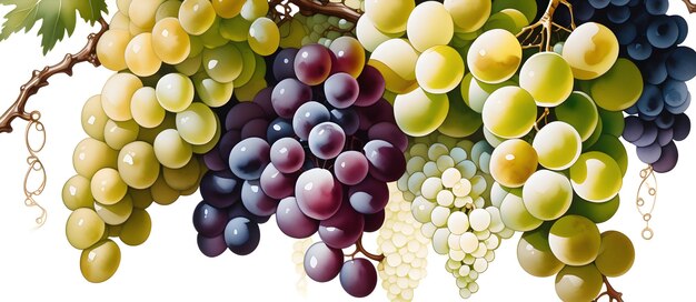 Grapes Painting Alkohol Washed Ink Colors Watercolor Drawing Artwork Background Wall Art