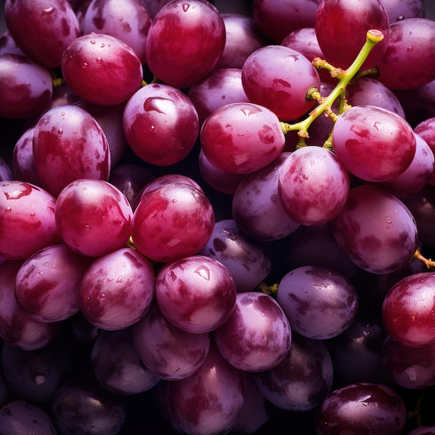 Grapes seamless background topdown view professional color grading Soft shadows