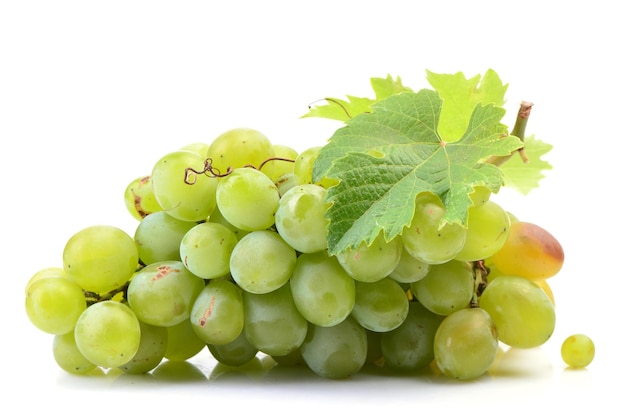 Grapes on a white surface