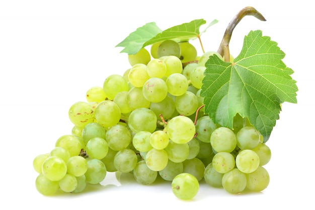 Grapes on a white