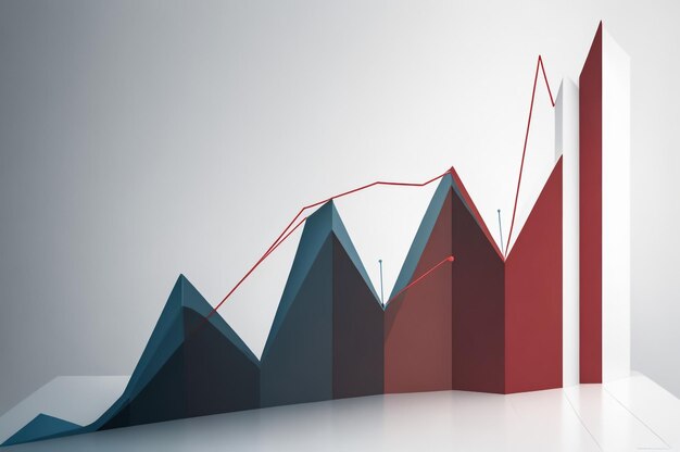 Graph on Market Stock data information investment on blue background The situation in the foreign