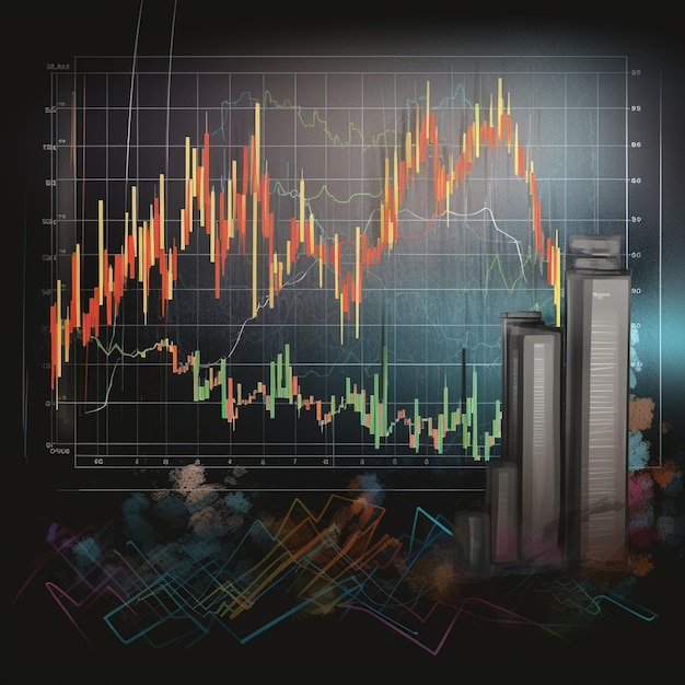 A graph showing a graph of a stock market.