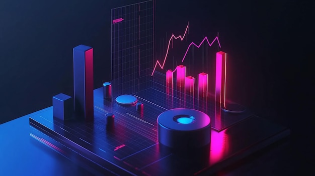 a graph on a table with a graph on it