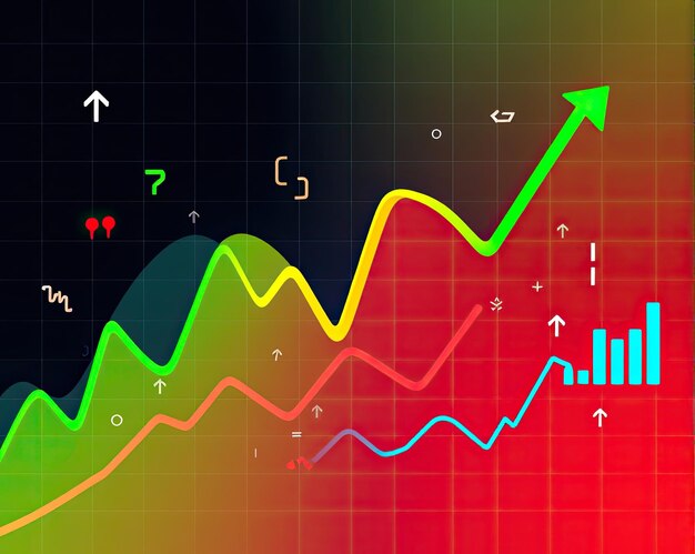 Photo a graph with arrows pointing to the right and the word graph on the right