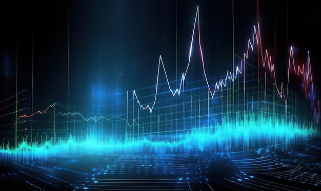 A graph with a line graph in the middle