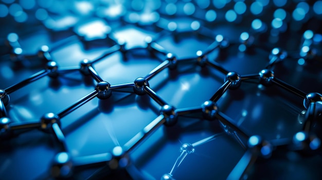 Graphene molecular grid graphene atomic structure concept