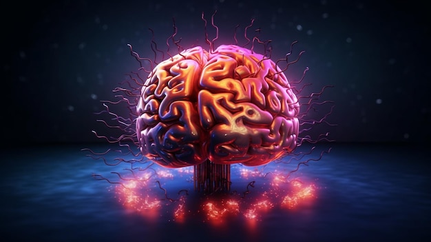 A graphic of a brain with the word brain on it