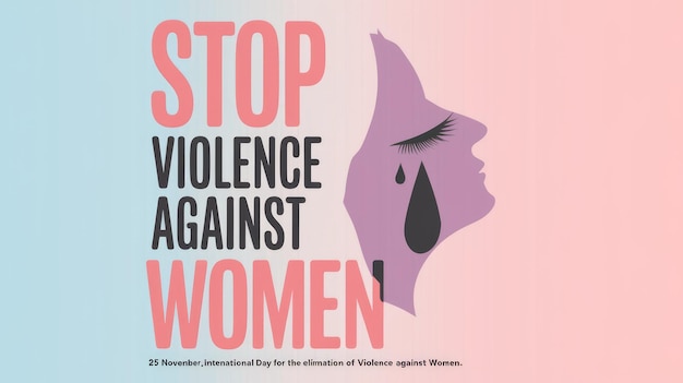 A graphic design advocating for the end of violence against women