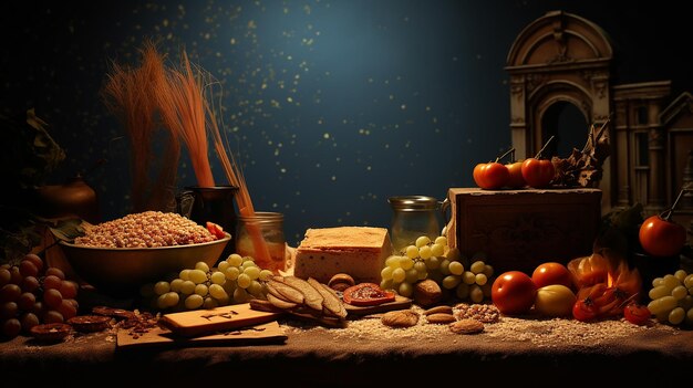 Graphic Design Background Cinematic Food Theme