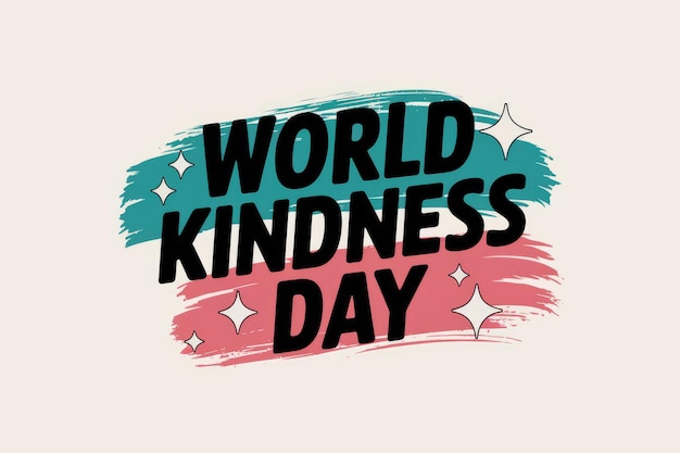 Photo graphic design celebrating world kindness day