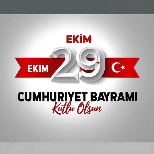 Graphic design image celebrating the Turkish Republic Day